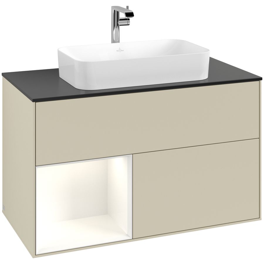 Wastafelonderkast Finion 1000x603x501mm S.Grey Matt Lacquer G242GFHJ