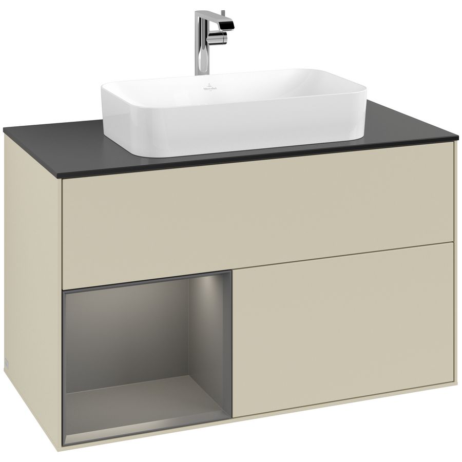 Wastafelonderkast Finion 1000x603x501mm S.Grey Matt Lacquer G242GKHJ