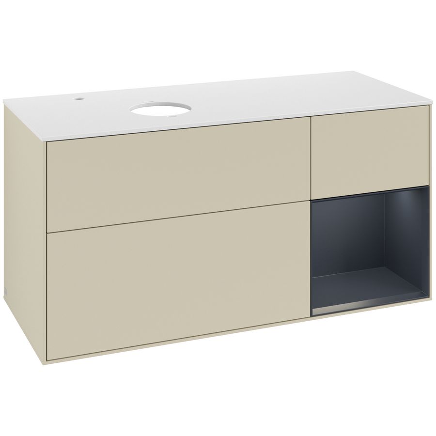 Wastafelonderkast Finion 1200x603x501mm S.Grey Matt Lacquer F931HGHJ