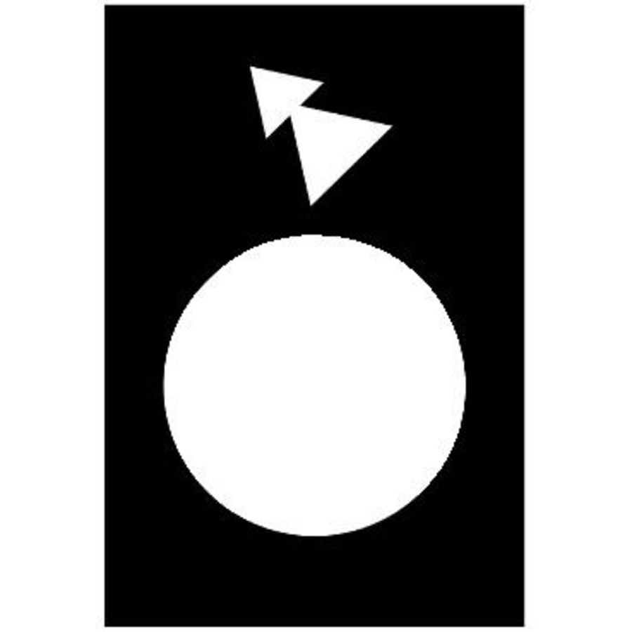 Etiket 30x40mm Markering symbool Zwart Harmony XAC VVE=10