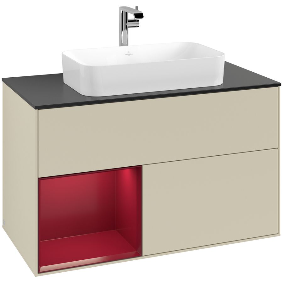Wastafelonderkast Finion 1000x603x501mm S.Grey Matt Lacquer G242HBHJ