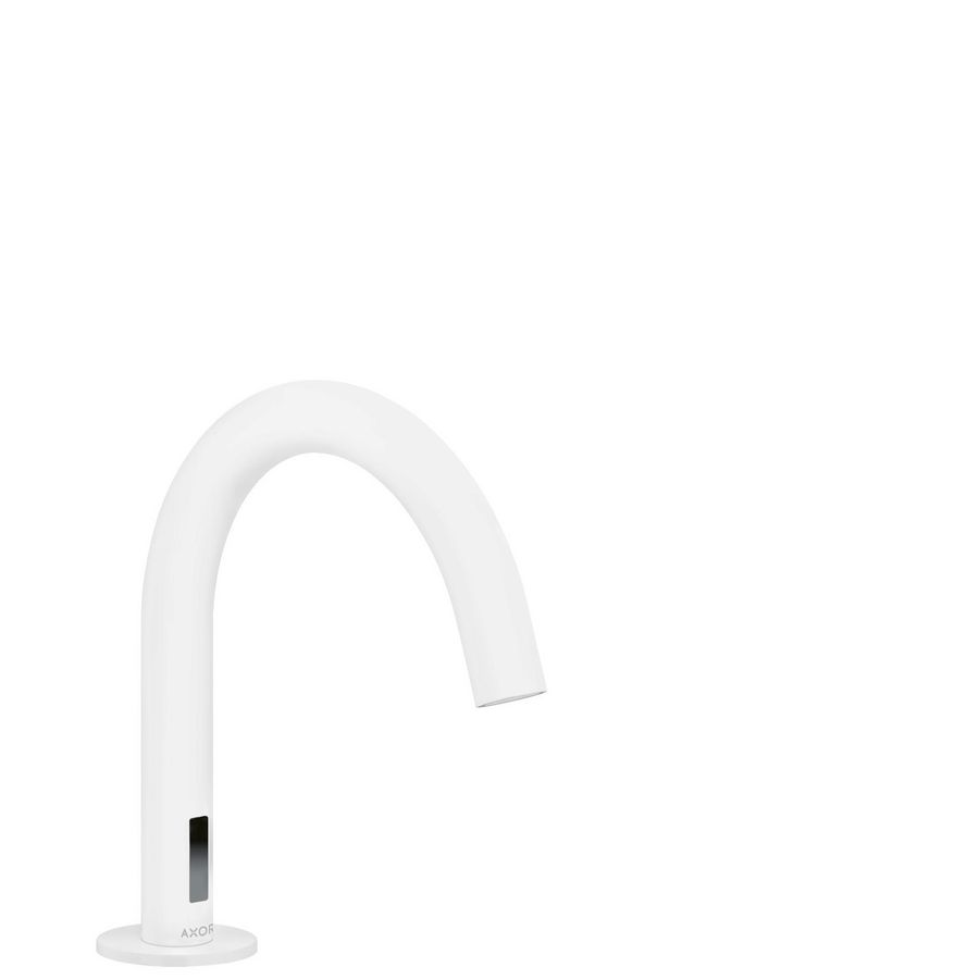 AXOR Uno elektronische wastafelmengkraan met temperatuurgreep en netaanlsluiting mat wit