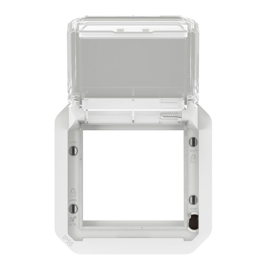 Adapter Mosaic transparant wit Plexo