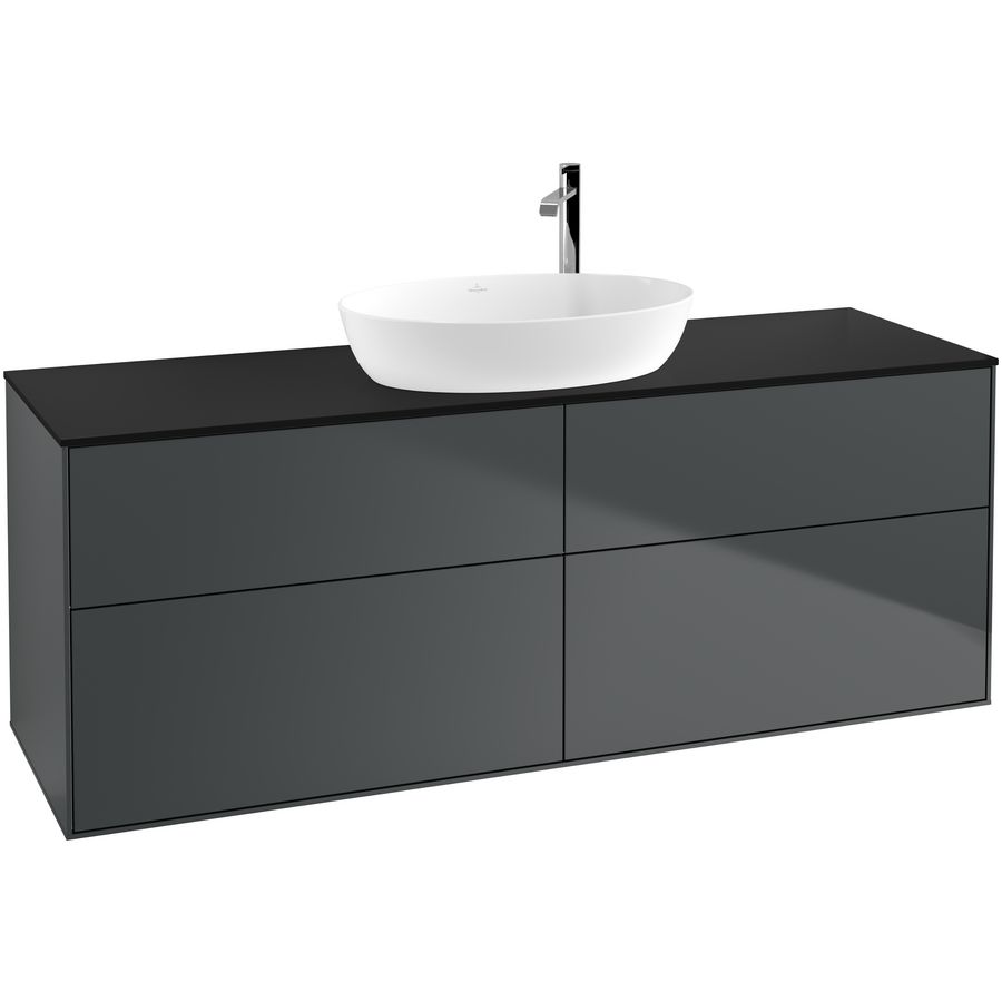 Wastafelonderkast Finion 1600x603x501mm Mid.Blue Matt Lacquer G97200HG