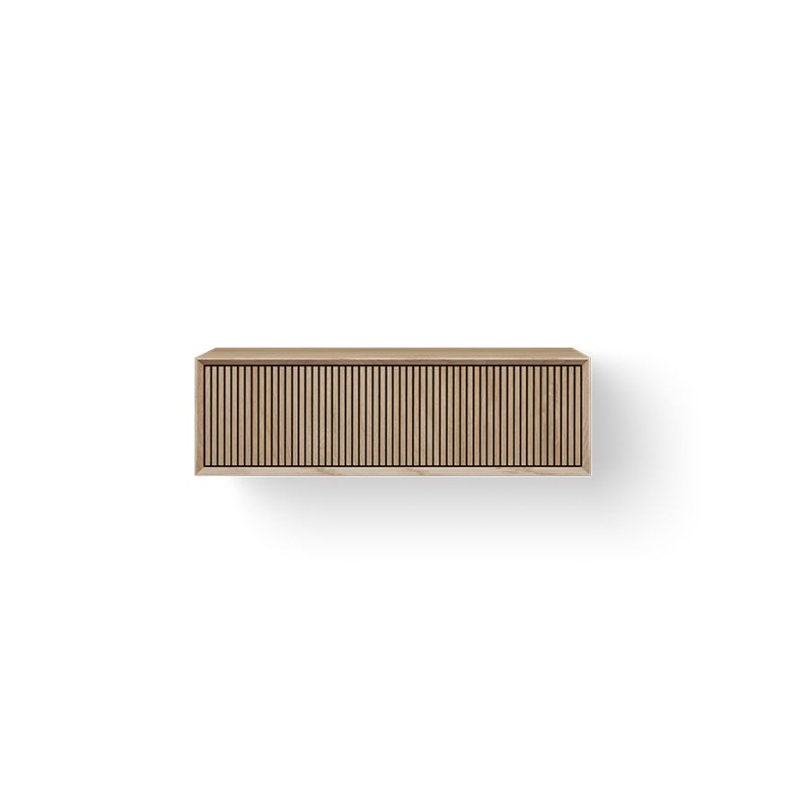 Wastafelonderkast Wood Facet Stripes 100cm 1xla eiken old grey