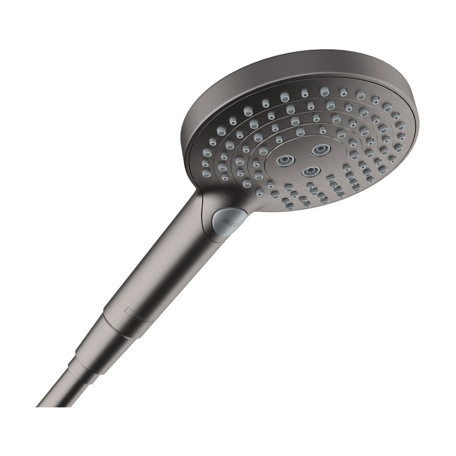 Raindance Select S120 handdouche 3 straalsoorten PowderRain Brushed Black Chrome