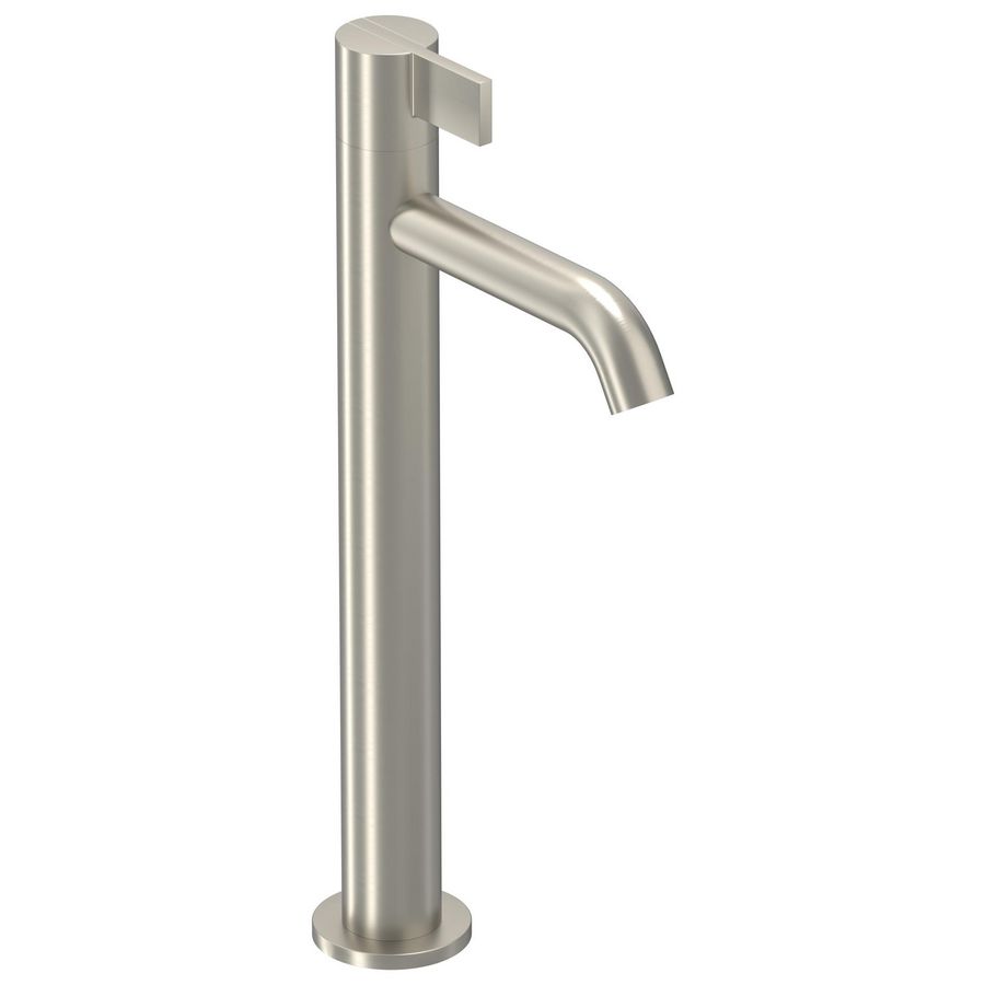 Fonteinkraan PACT staand L-size sprong 115mm highriser geborsteld nickel