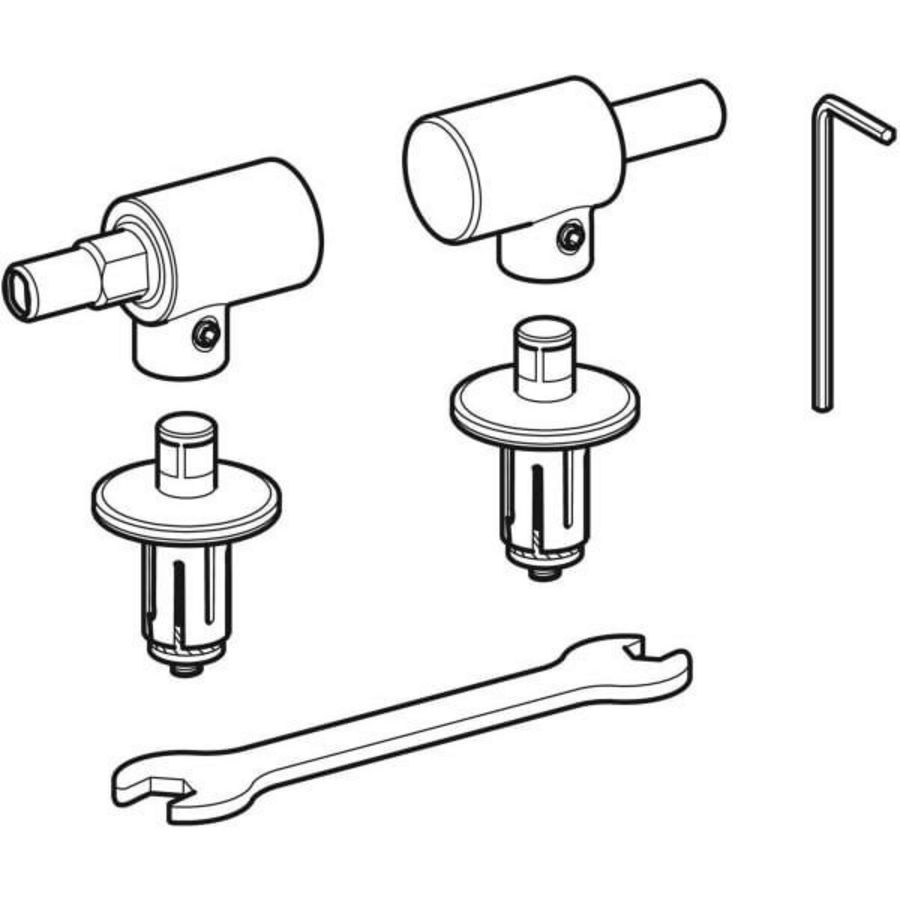 Set scharnieren voor uri.deksel Flow softclose