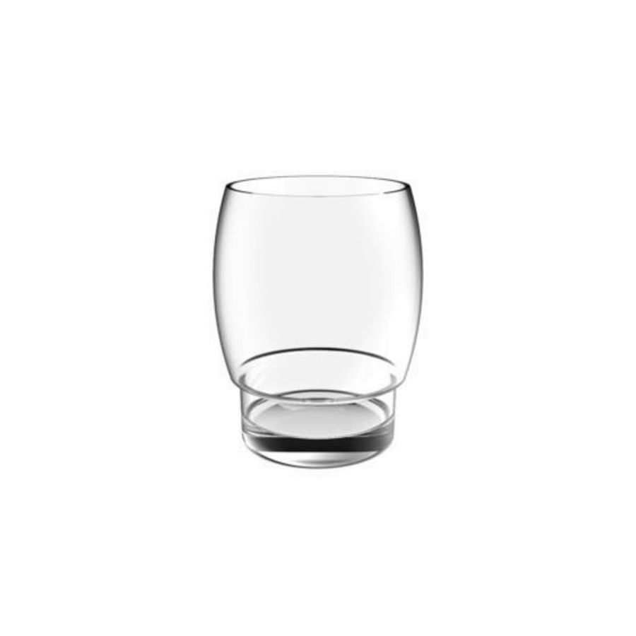 Drinkglas voor glashouder, helder kristalglas, (S3541)