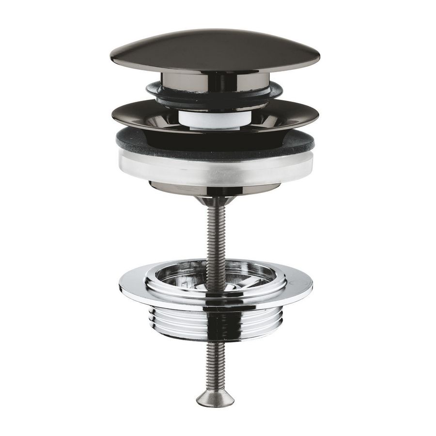 Afvoergarnituur push up hard graphite geborsteld (mat donker grijs)