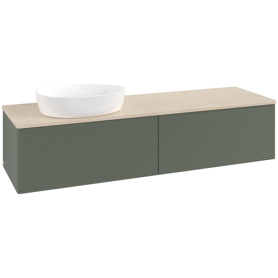 Wastafelonderkast Antao 1600x360x500mm L.Green Matt Lacquer L37113HL