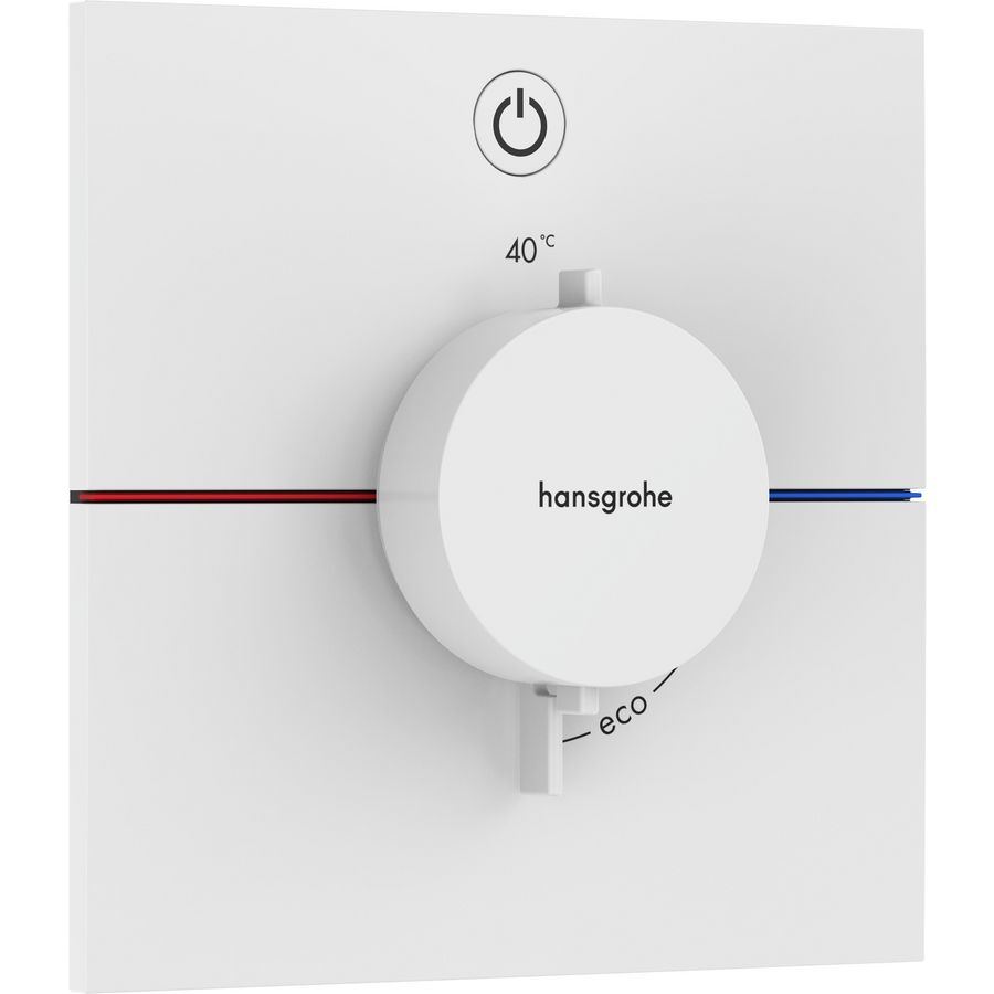 ShowerSelect Comfort E thermostaat afbouwdeel tbv inbouw voor 1 functie mat wit