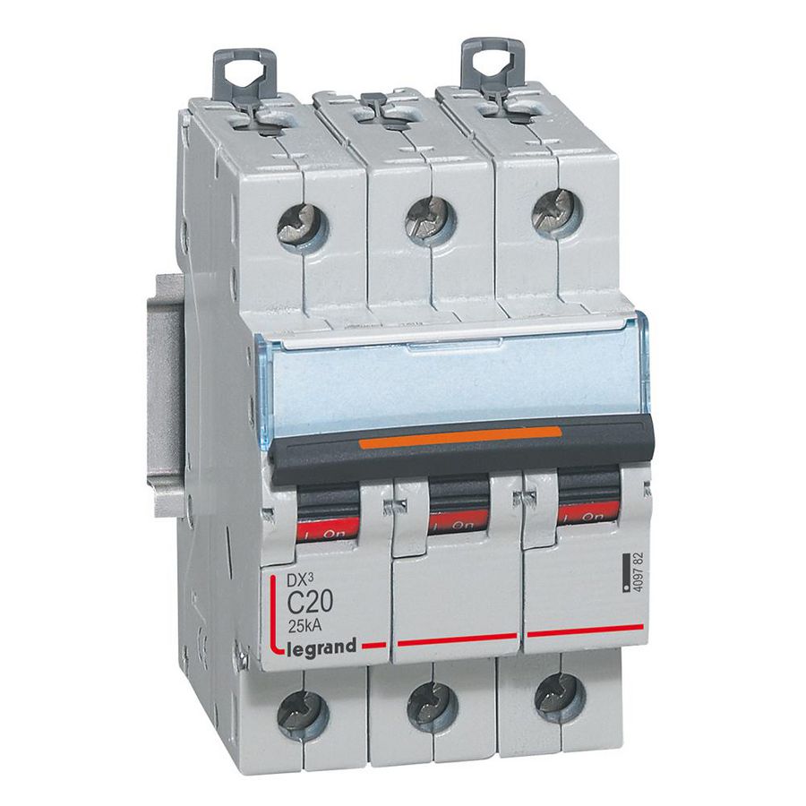 Installatieautomaat 3-polig C-karakteristiek 20A 25kA DX³ DIN