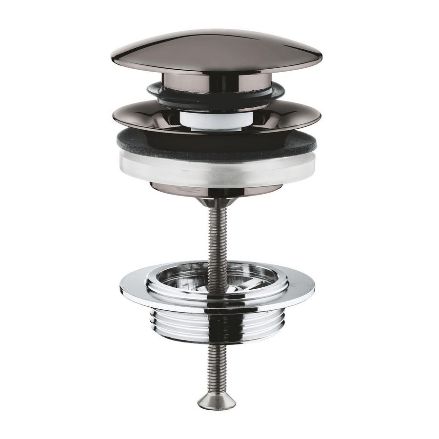 Afvoergarnituur push up hard graphite (donker grijs)