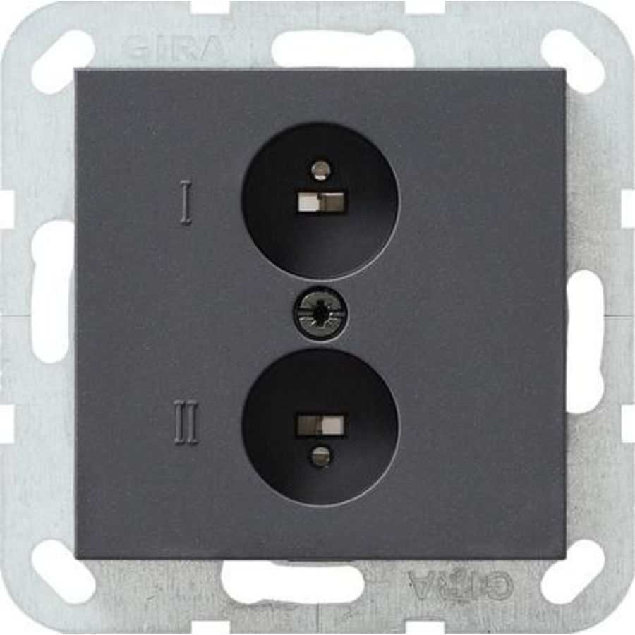 wandcontactdoos stereo-luidspr. System 55 antraciet