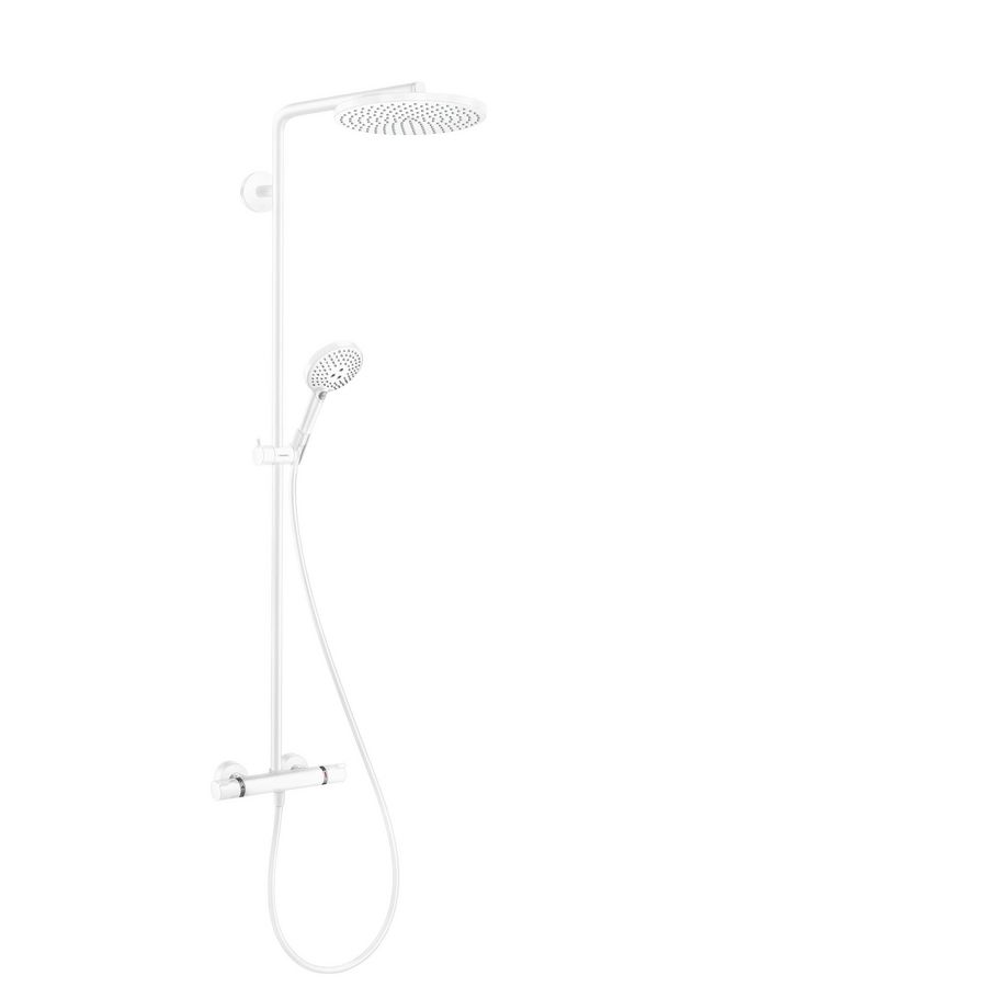 Showerpipe 240 Raindance S Powderrain 1 straalsoort 27633700 mat wit