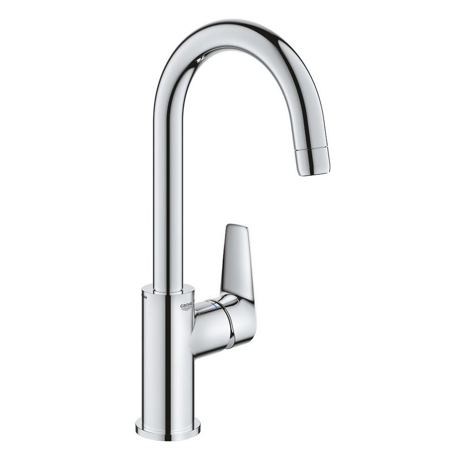 Bauedge L-size wastafelmengkraan hoge uitloop sprong 140mm incl. push-open plug (prof)