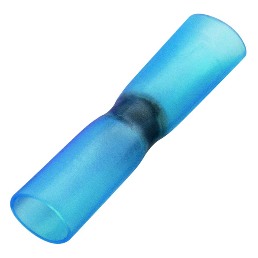 Zak a 100st. Krimpverbinder soldeer 1,5-2,5mm2 blauw