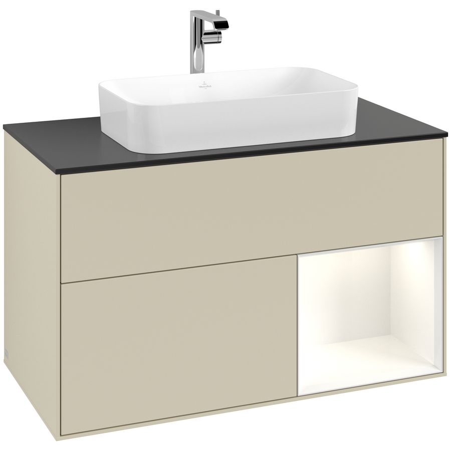 Wastafelonderkast Finion 1000x603x501mm S.Grey Matt Lacquer G252GFHJ