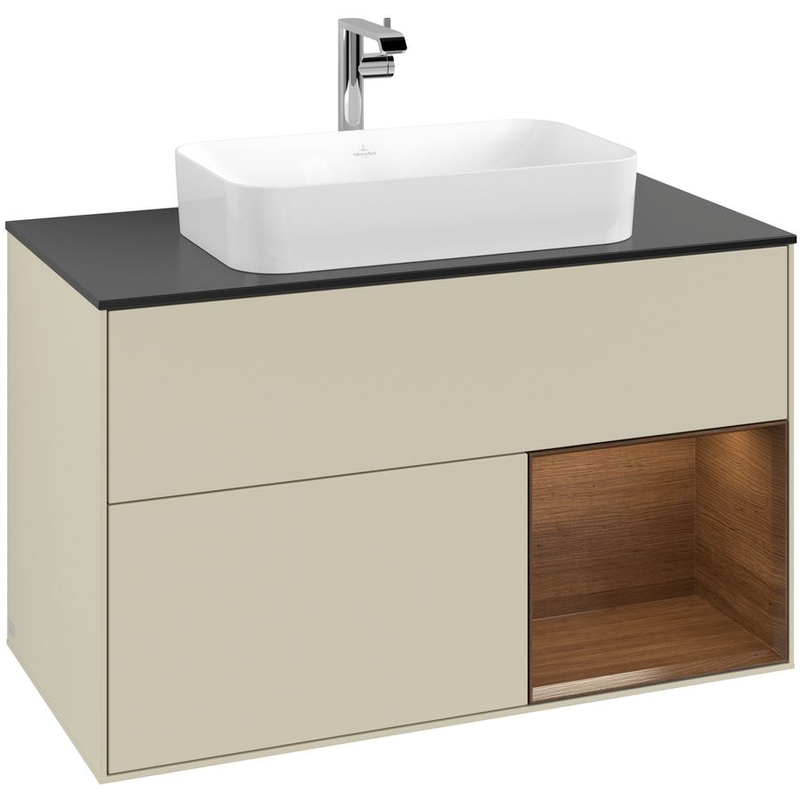 Wastafelonderkast Finion 1000x603x501mm S.Grey Matt Lacquer G252GNHJ
