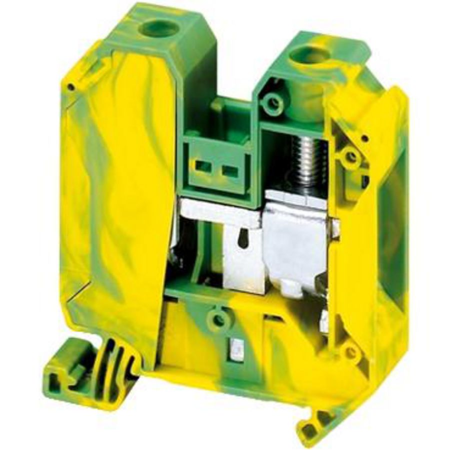 Aardingsklemmenblok 35mm² 125A Enkel Schroef Groen VVE=50