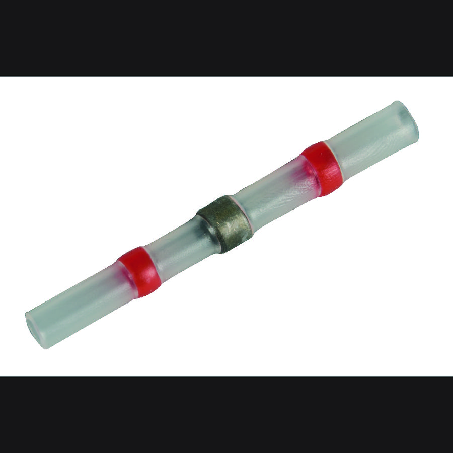 Zak a 100st. Krimpverbinder soldeer 0,5-1,0mm2 transp. rood