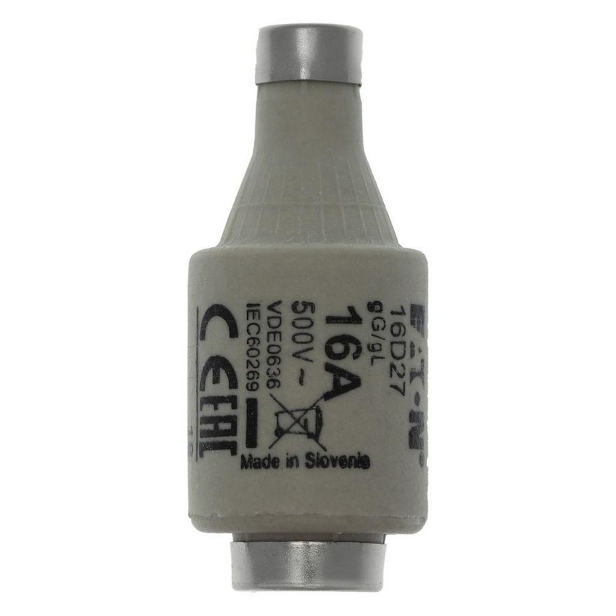Zekering laagspanning 16A AC 500V D2 gL/gG IEC traag VVE=5