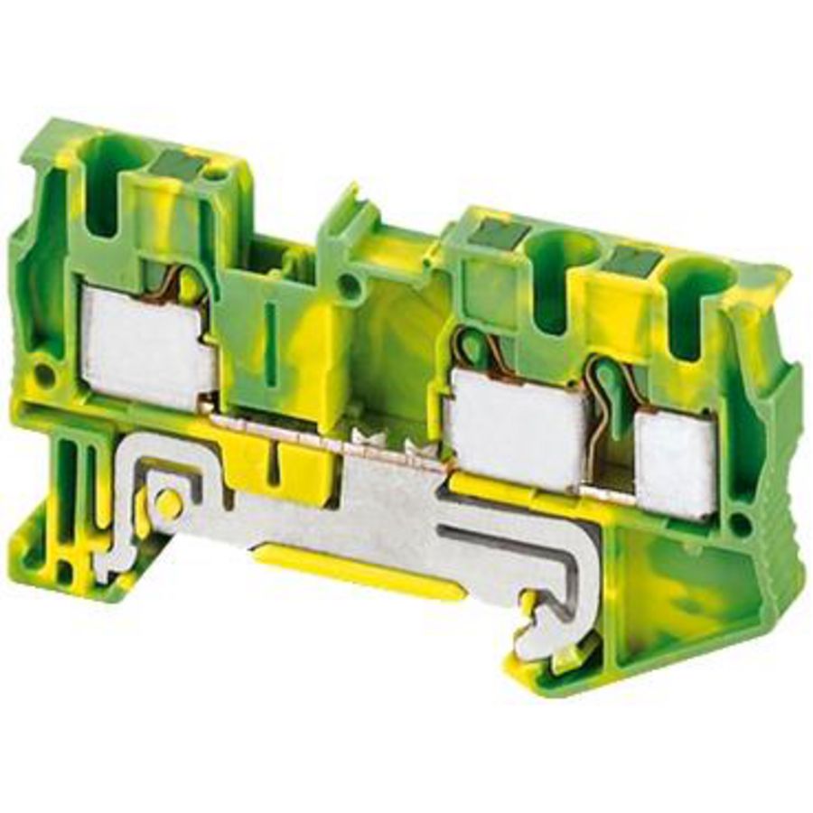Aardingsklemmenblok 4mm² Enkel niveau Push-in Groen VVE=50
