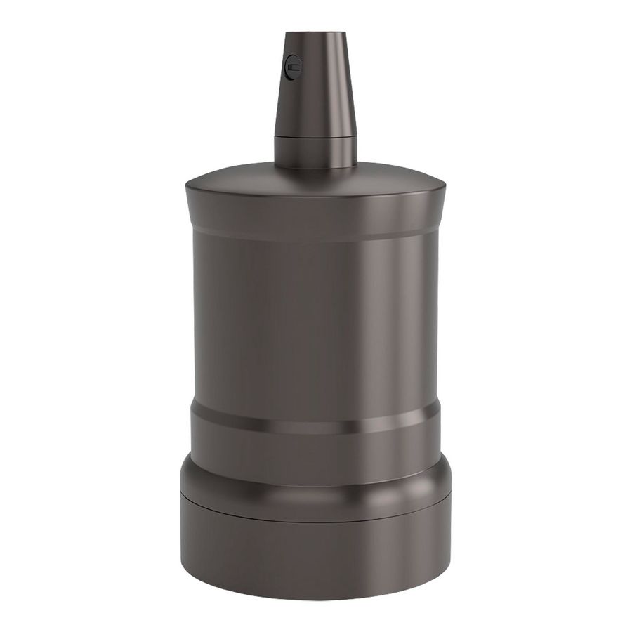Lamphouder E27 Alu Satin Pearl zwart 47x72mm