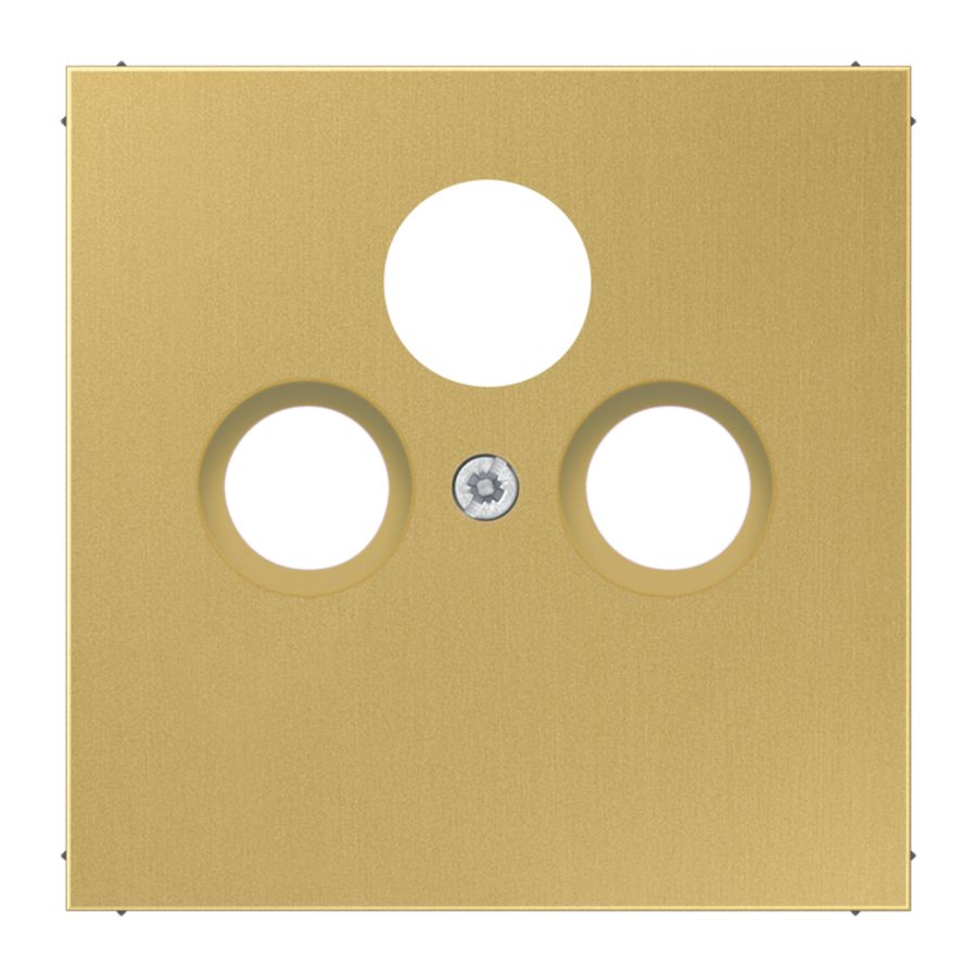 Afdekking SAT-TV 3-gat LS messing klass.