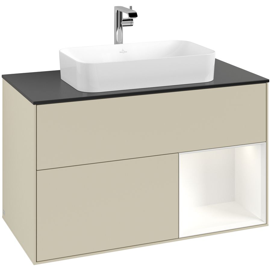 Wastafelonderkast Finion 1000x603x501mm S.Grey Matt Lacquer G252MTHJ