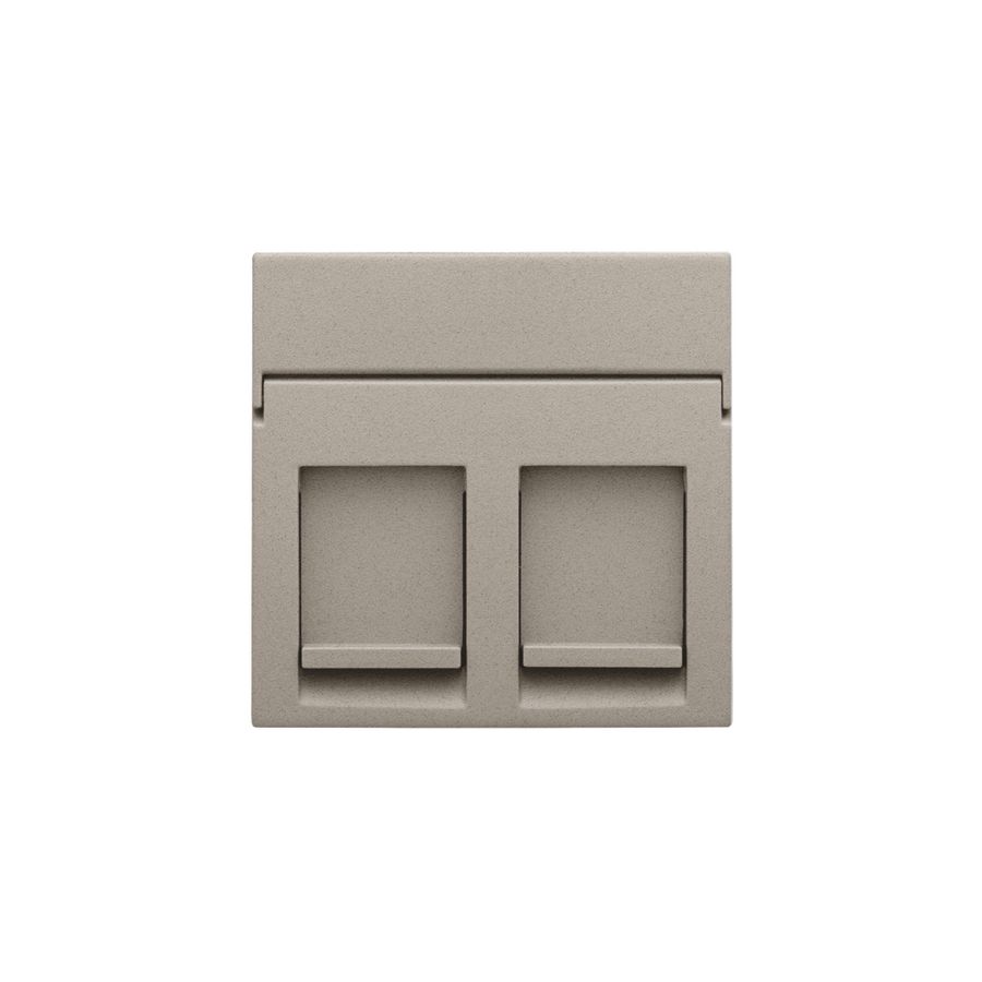 Centraalplaat data 2x RJ claystone textured