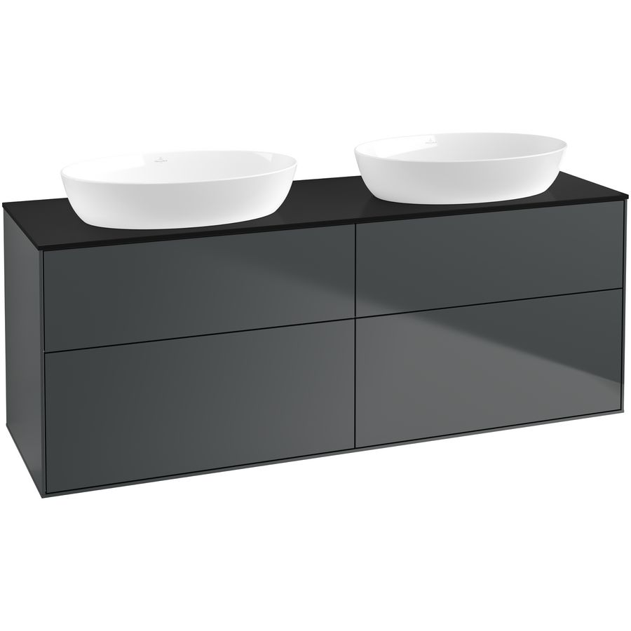 Wastafelonderkast Finion 1600x603x501mm Mid.Blue Matt Lacquer GA8200HG
