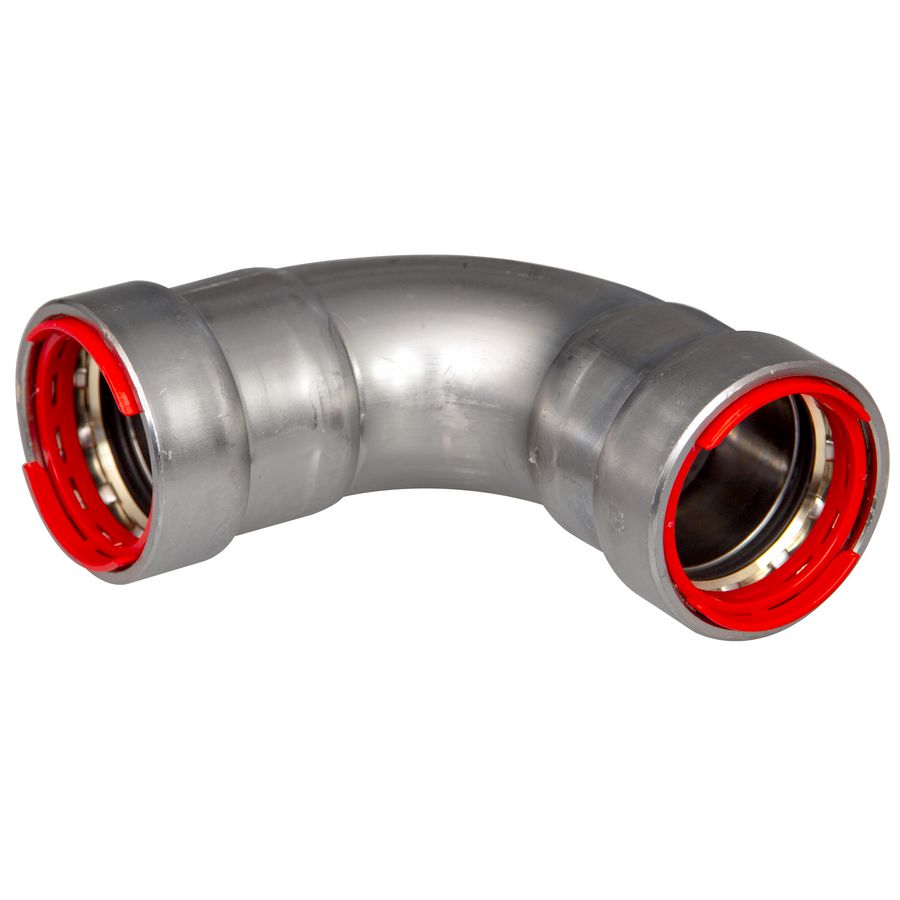 Bochtkoppeling 90° POWERPRESS dikwandig C9408 2x pers 1.1/4"