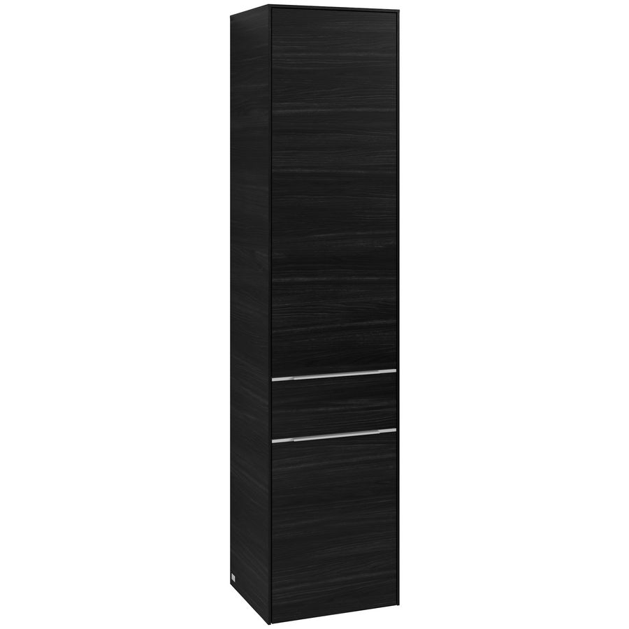 Hoge kast SUBWAY 3.0 400x1710x362mm Black Oak C59000AB greep alu. glans