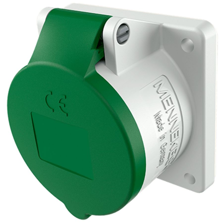 Inbouwwandcontactdoos 16A 5-polig  10H 50V 100-300Hz IP44