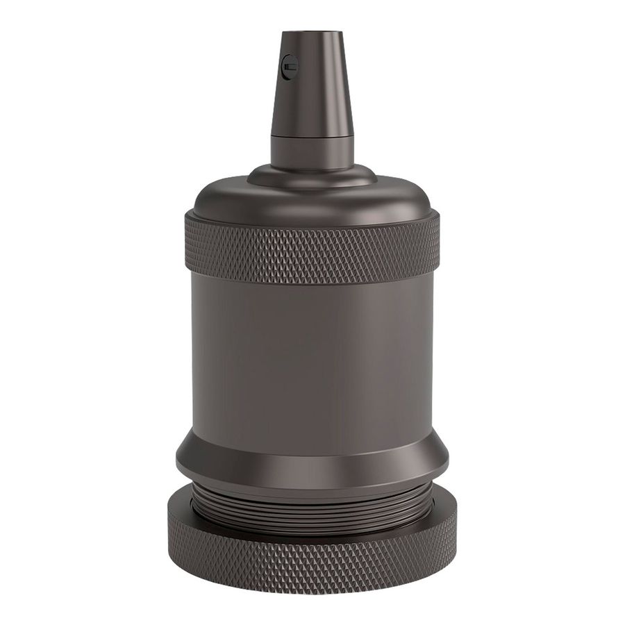 Lamphouder E27 Alu Satin Pearl zwart 50x71mm