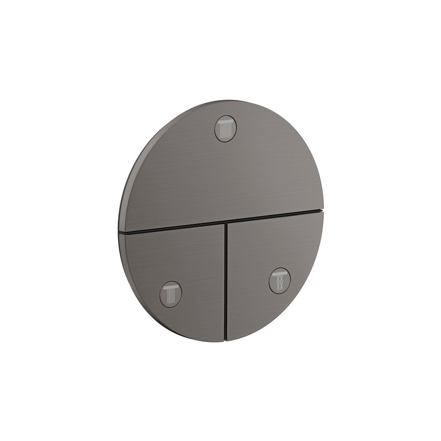 Stopkraan afbouwdeel 3F rond Brushed Black Chrome ShowerSelect ID