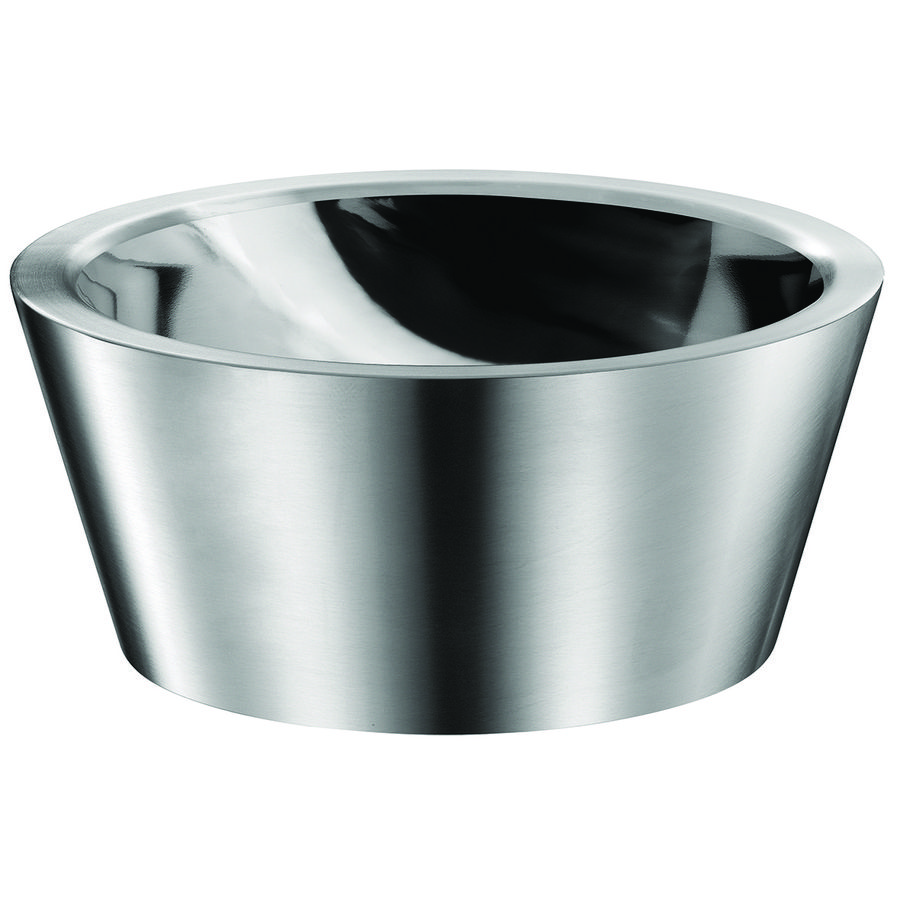 Waskom zonder kraangat RVS 304 buitenkant mat binnen glans
