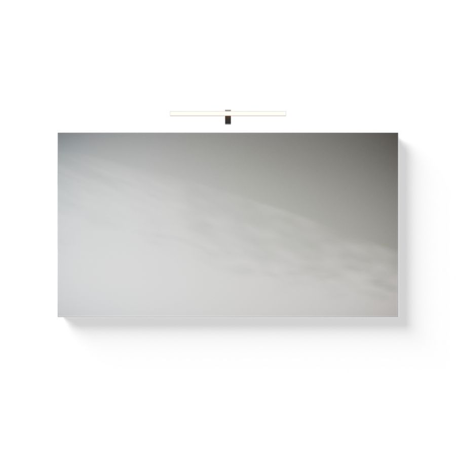 B-Line spiegel 1200x650mm alu kader m. schakelaar v. optionele verlichting+spiegelverwarming