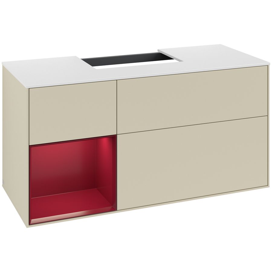 Wastafelonderkast Finion 1200x603x501mm S.Grey Matt Lacquer F161HBHJ