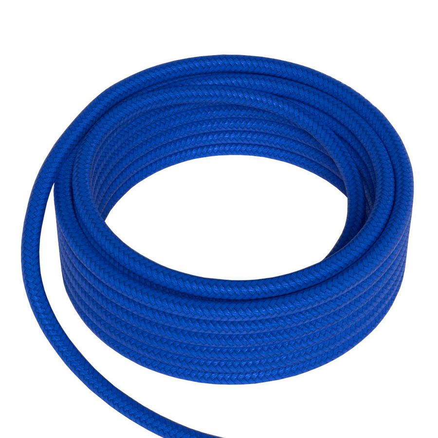 Lengte a 1,5m. Textielsnoer 2C 2x0,75mm² blauw