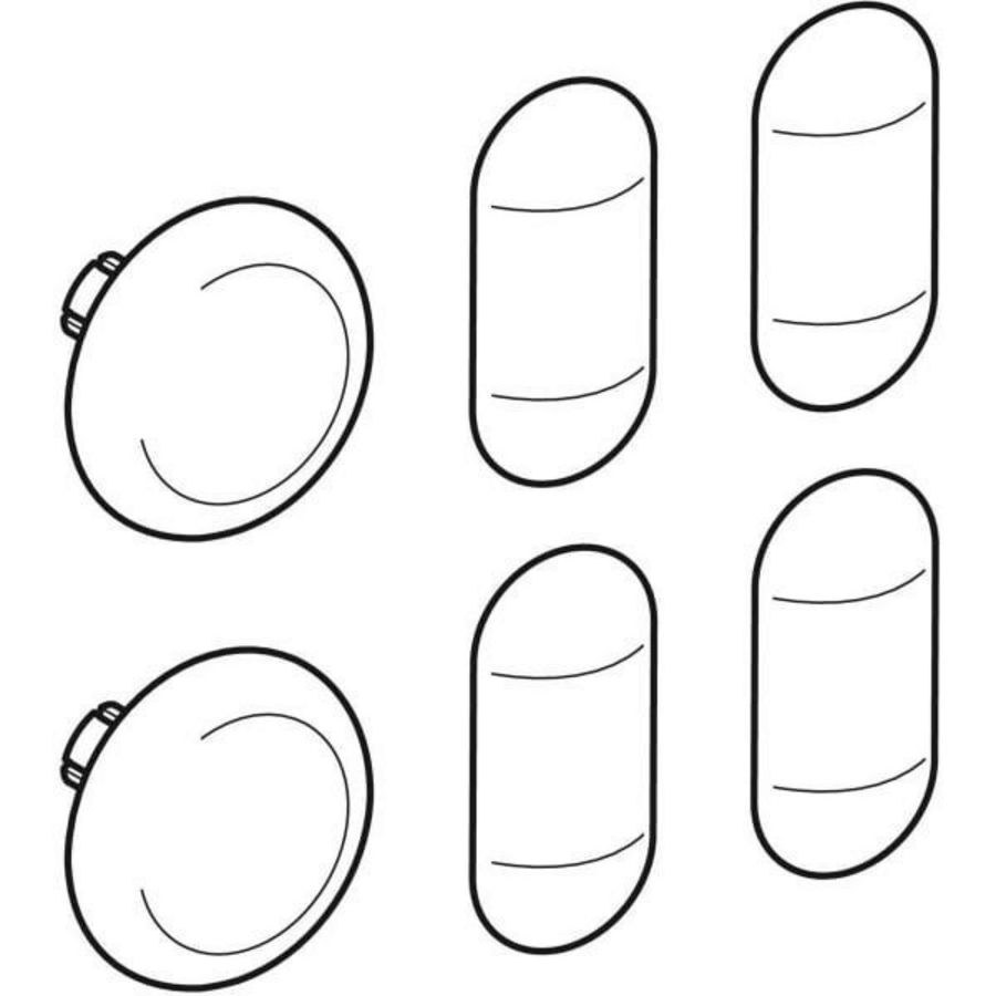 Set compensatiebuffers voor wc-deksel