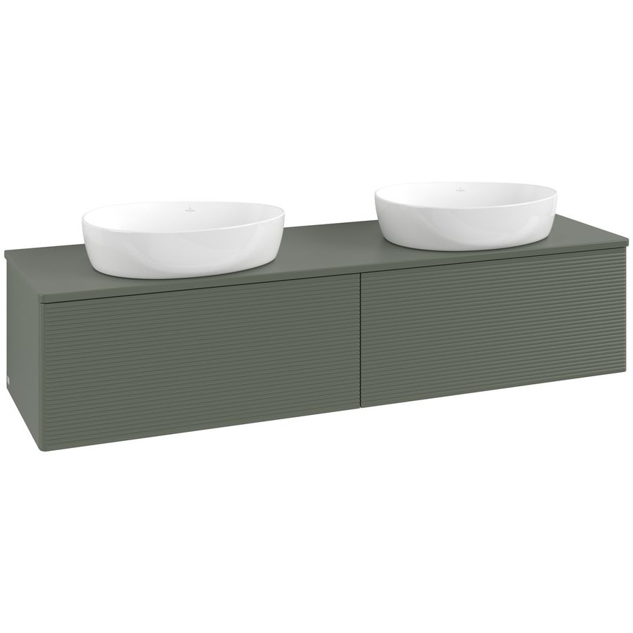 Wastafelonderkast Antao 1600x360x500mm L.Green Matt Lacquer L39110HL