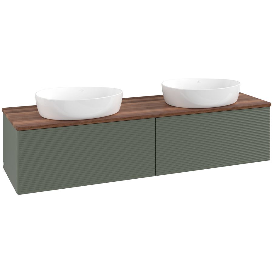 Wastafelonderkast Antao 1600x360x500mm L.Green Matt Lacquer L39112HL