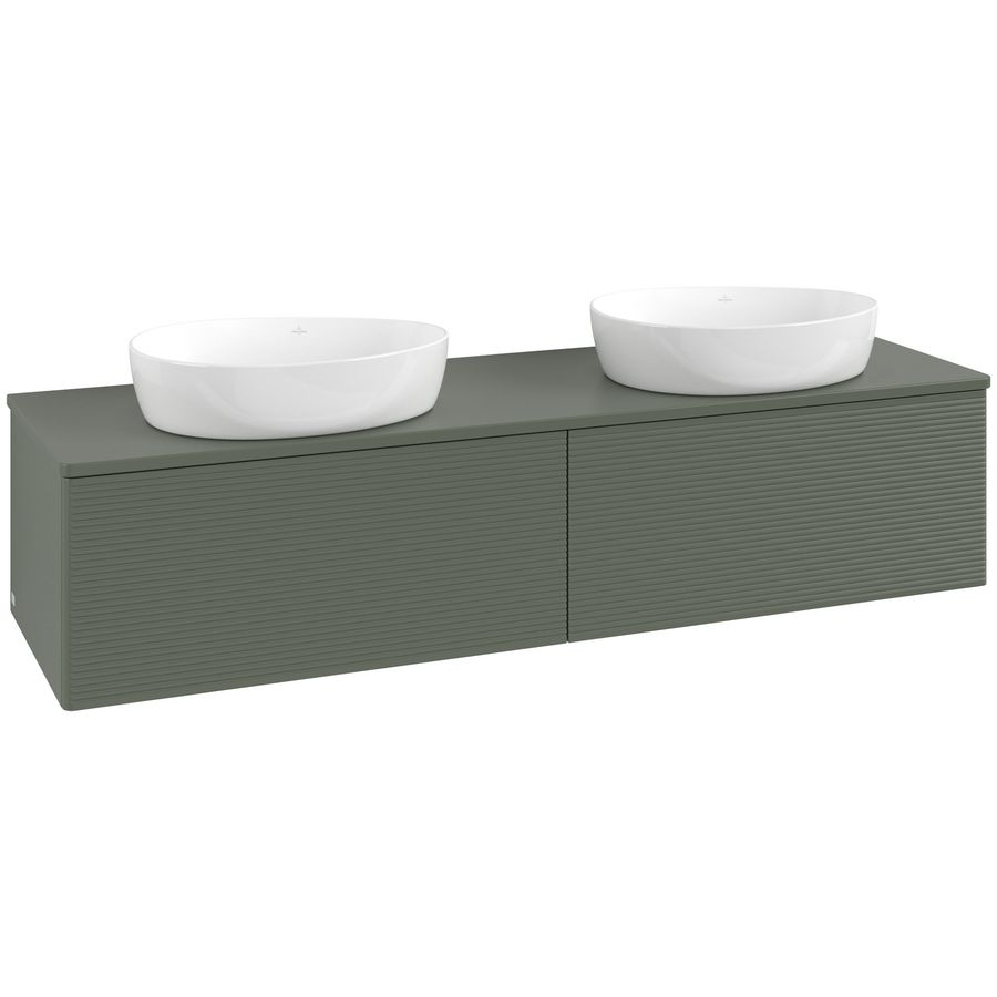 Wastafelonderkast Antao 1600x360x500mm L.Green Matt Lacquer L39150HL