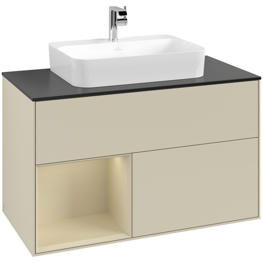 Wastafelonderkast Finion 1000x603x501mm S.Grey Matt Lacquer G362HJHJ