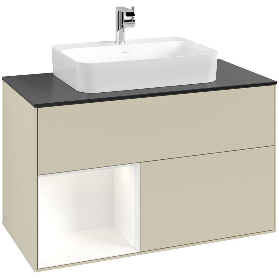 Wastafelonderkast Finion 1000x603x501mm S.Grey Matt Lacquer G362MTHJ