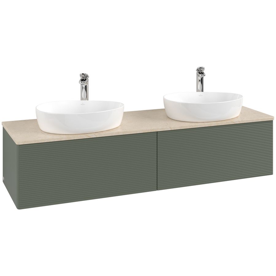 Wastafelonderkast Antao 1600x360x500mm L.Green Matt Lacquer L39153HL