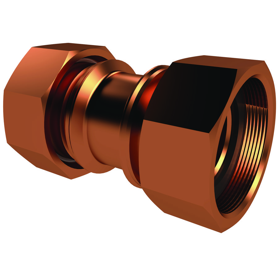 Dubbele koppeling met wartelmoer aan beide kanten DN25